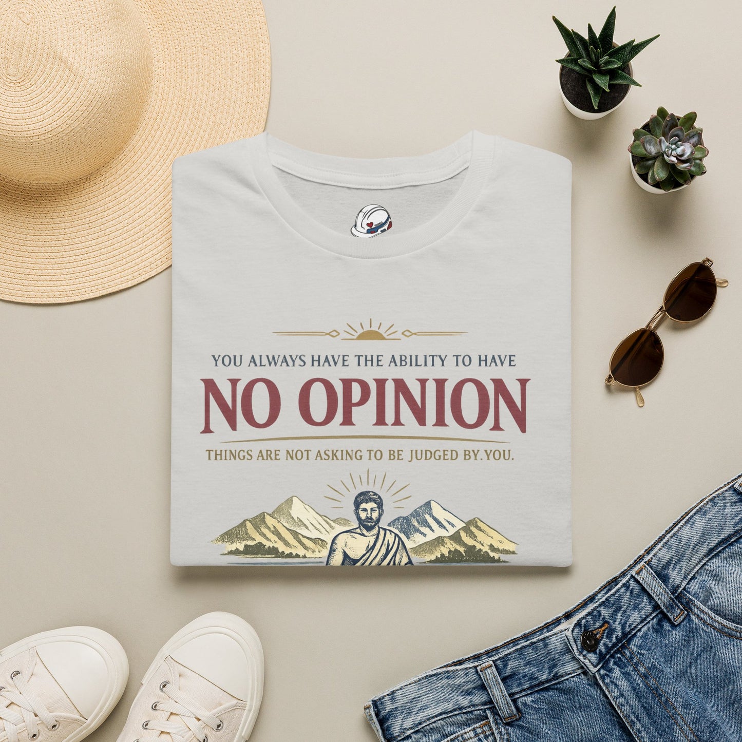 "Ability To Have No Opinion” T-Shirt, Stoic Observer motivational t-shirt