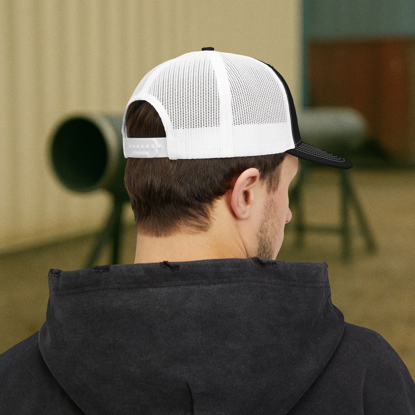 Welder Alberta Skeleton Hand Embroidered Hat, Welding Province Torch Cap