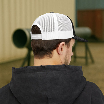 Welder Alberta Skeleton Hand Embroidered Hat, Welding Province Torch Cap