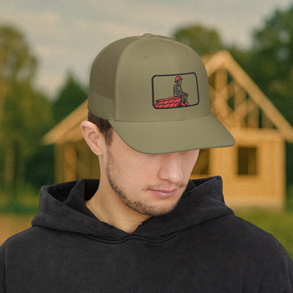 Roofer Break Time Hat, Roofing Skeleton Trade Cap