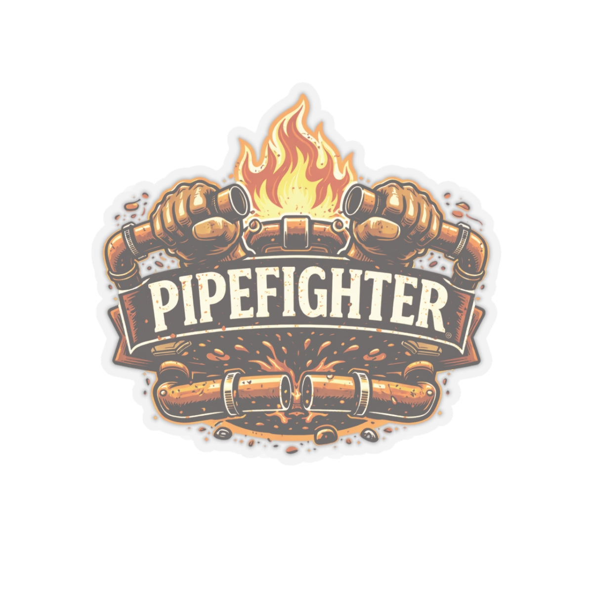 Pipefighter sticker, Pipefitter hard hat stickers