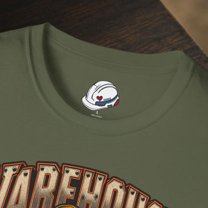 Warehouse Worker Skeleton Thumbs-Up Industrial Mascot T-Shirt
