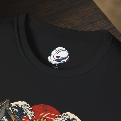 Heavy Duty Mechanic Hardhat Machinery Woodblock T-Shirt