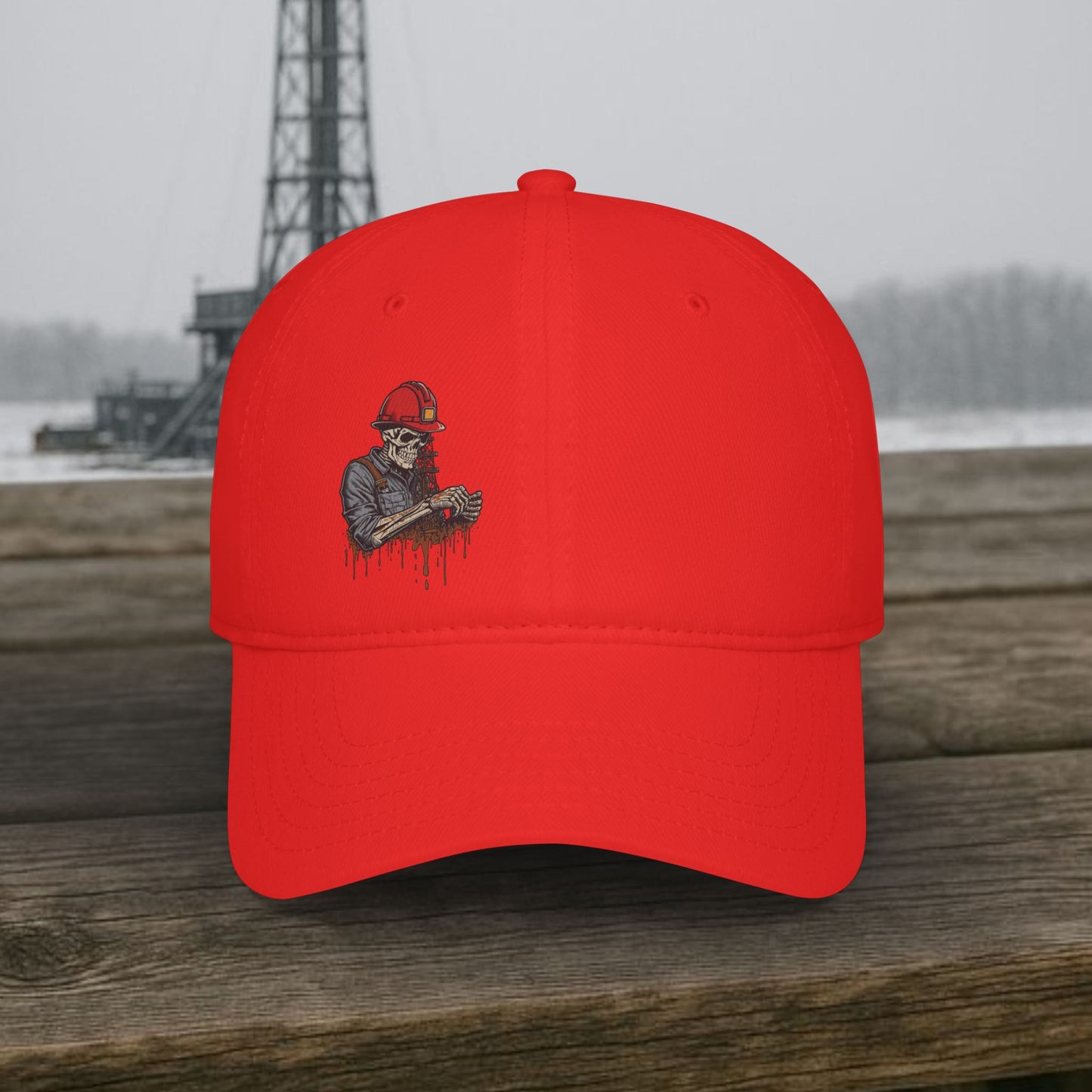 Skeleton Oilfield Worker Visual hat, General Oil cap
