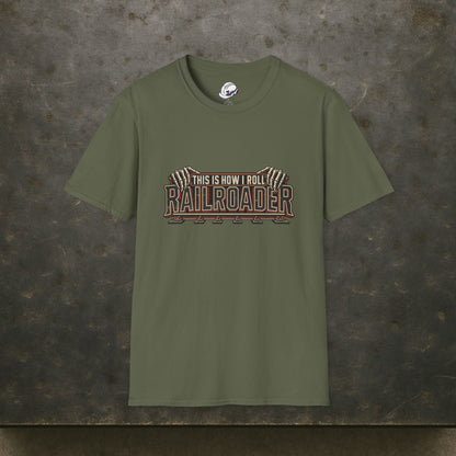 This Is How I Roll Railroader Skeletal Hands Men's T-Shirt