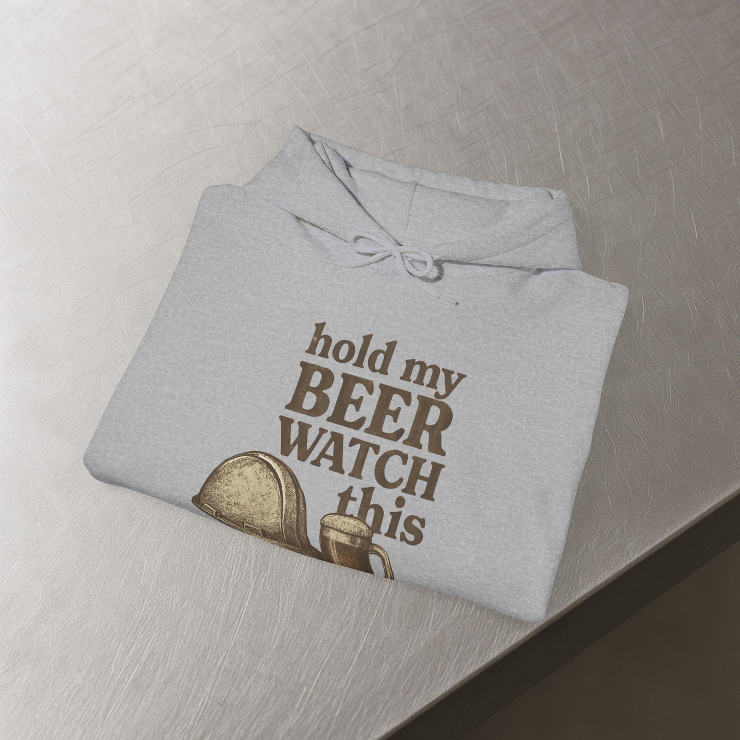 'Hold My Beer, Watch This' Men's Hoodie, Funny Sweater