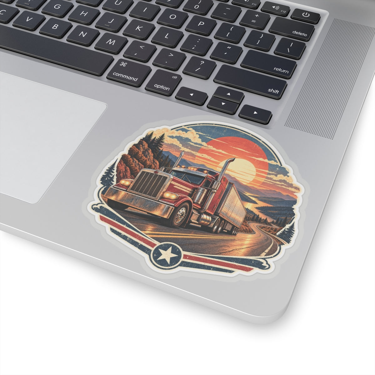 Sunset Haul Semi Sticker, Truck Driver Graphic Sticker