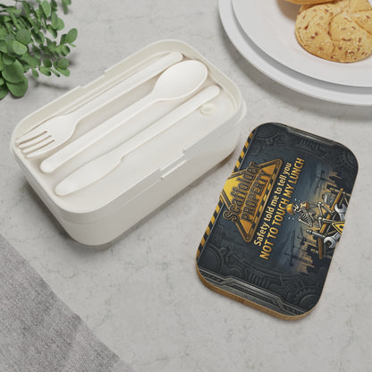 'Safety Said Don't Touch' Lunch Box, Scaffolder Funny Food Storage