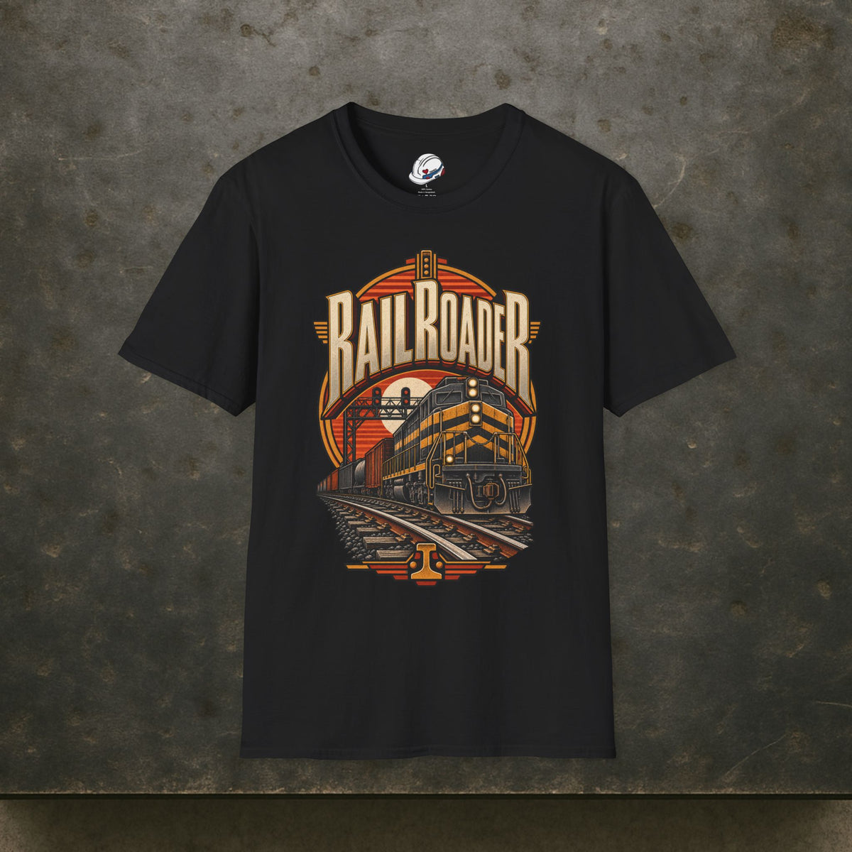 Railroader Vintage Freight Locomotive Men's T-Shirt