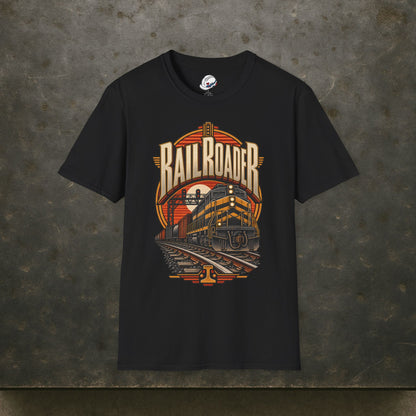 Railroader Vintage Freight Locomotive Men's T-Shirt