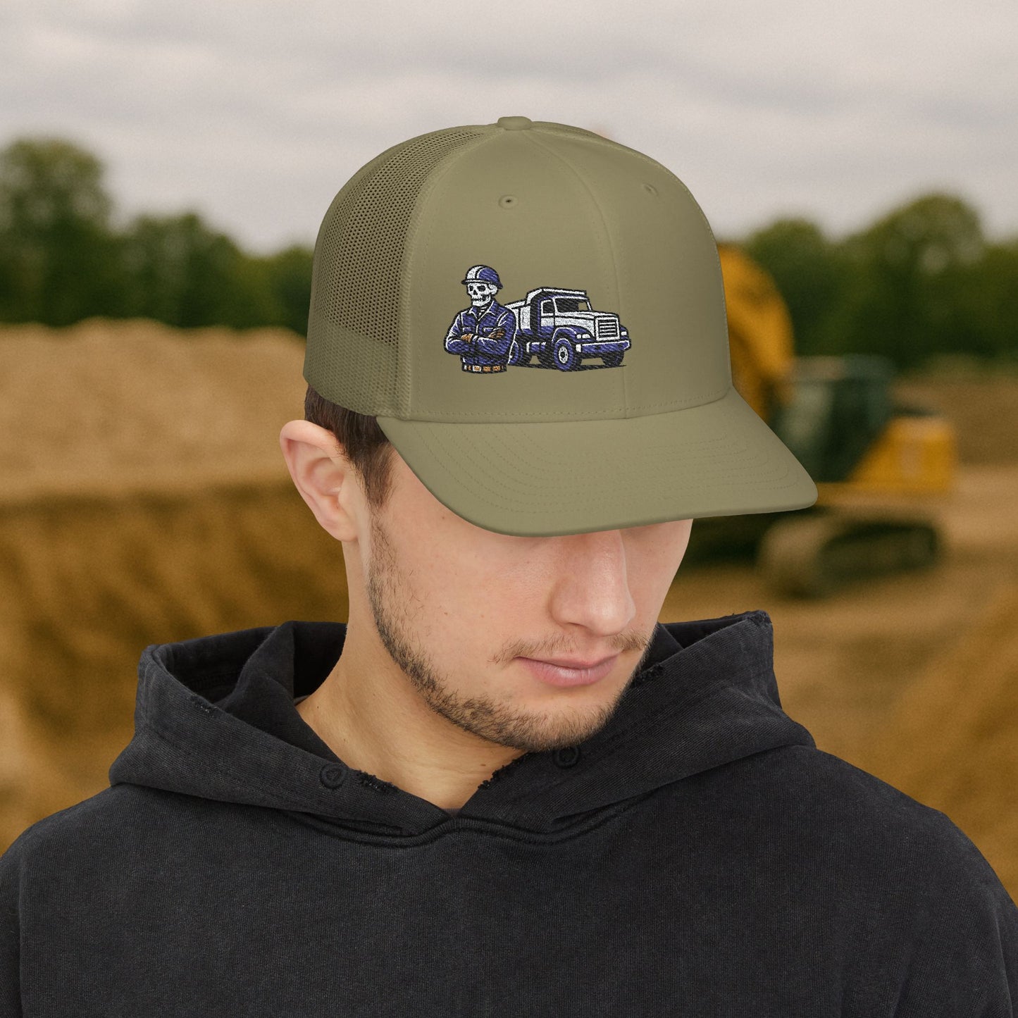 Equipment Operator Skeleton hat, Equipment Operator embroidered cap