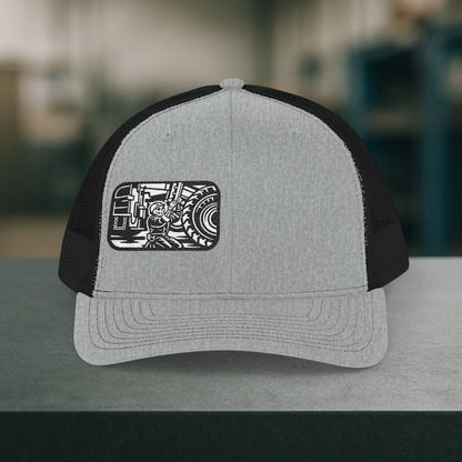 Heavy Duty Mechanic Suspension Skeletal Hat, HDM Embroidered Cap