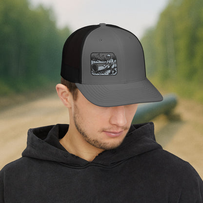 Pipeliner Embroidered Hat, Pipeline Skeleton Cap