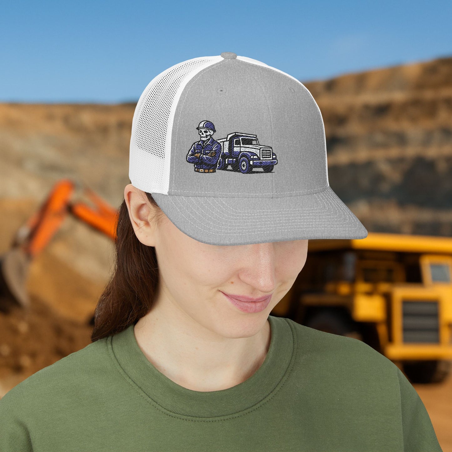 Equipment Operator Skeleton hat, Equipment Operator embroidered cap