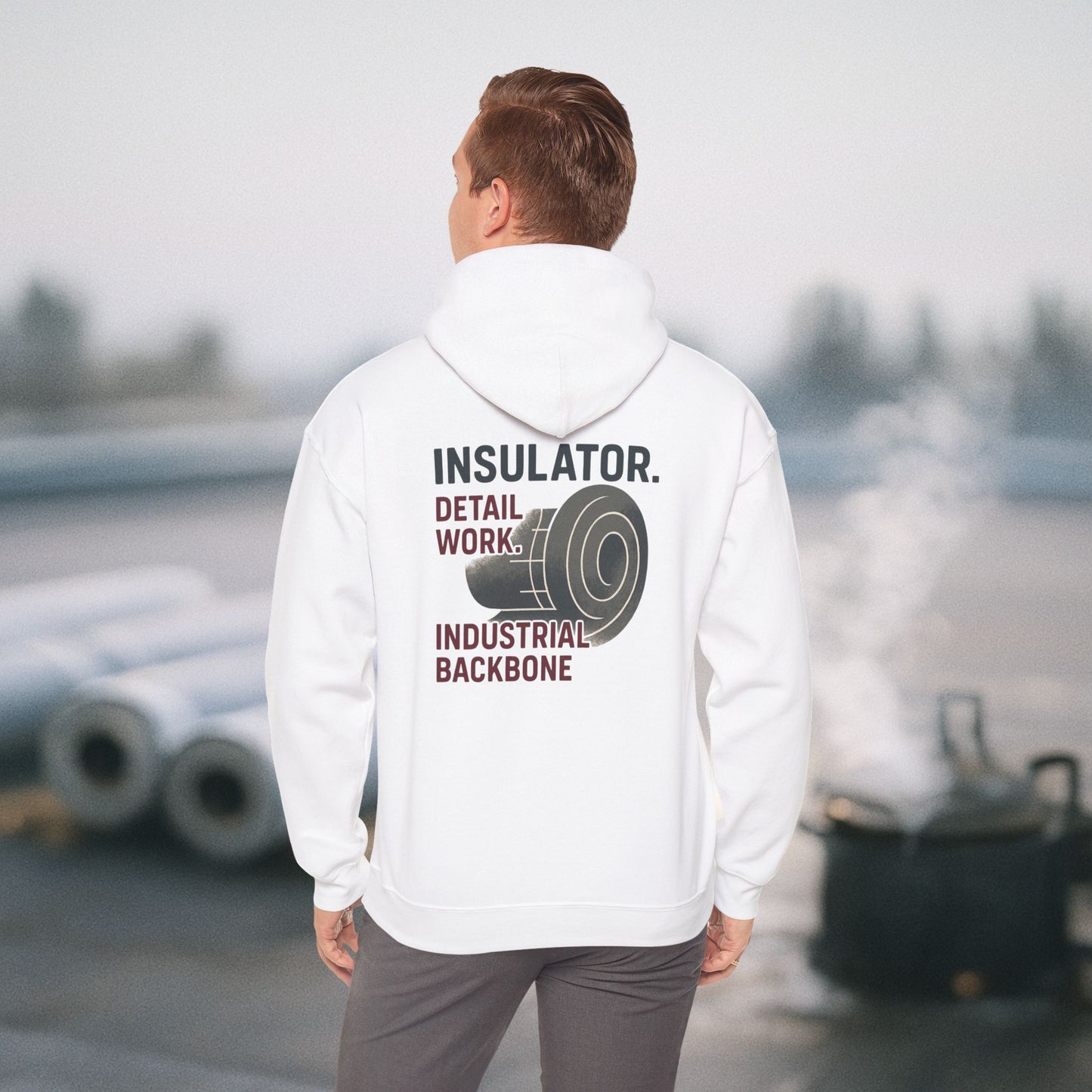 “Insulator Detail Work Industrial Backbone” Hoodie, Insulator Sweater