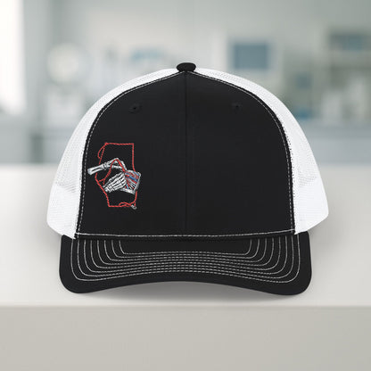 Electrician Skeleton Hands Embroidered, Electrical Micrometer Cap