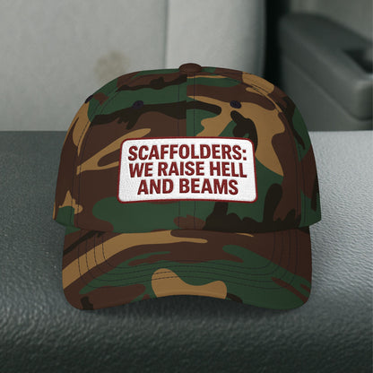 'Scaffolders Raise Hell and Beams' Cap, Adjustable Baseball Hat