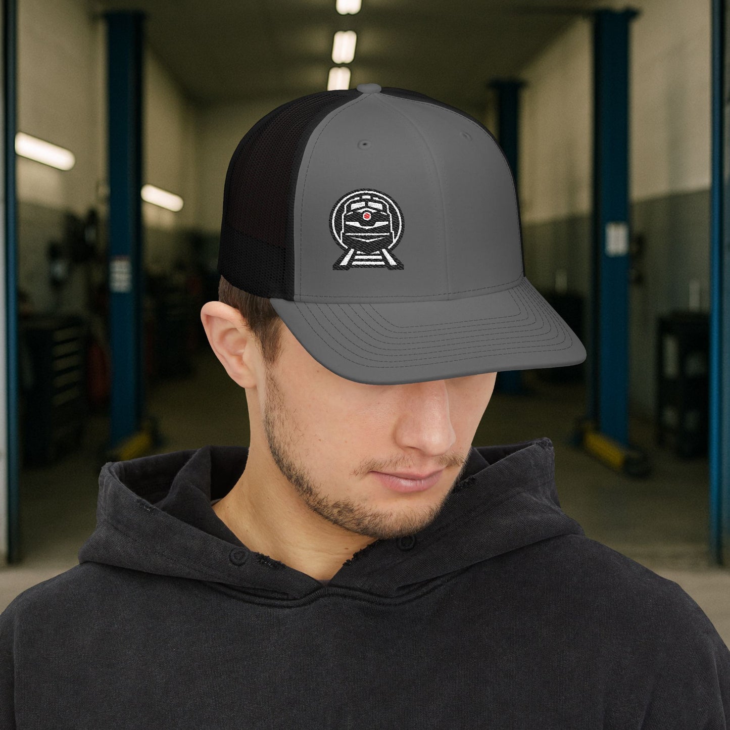 Embroidered Railroad Engine Hat, Railroader Cap