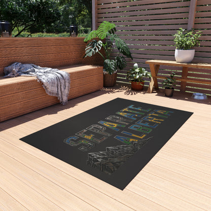 "Separate Alberta" Outdoor Rug, ToughNeck outdoor patio rug