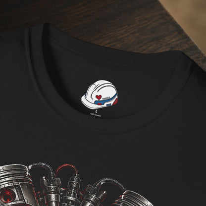 Turbocharged Engine Heart T-Shirt, Automotive Technician T-Shirt