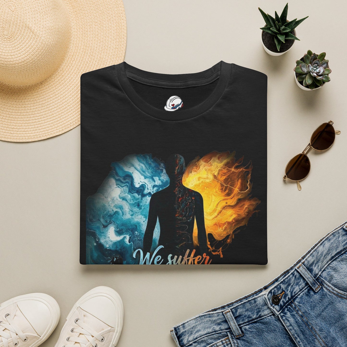 “We Suffer More In Imagination” T-Shirt, Stoic Mindset motivational t-shirt