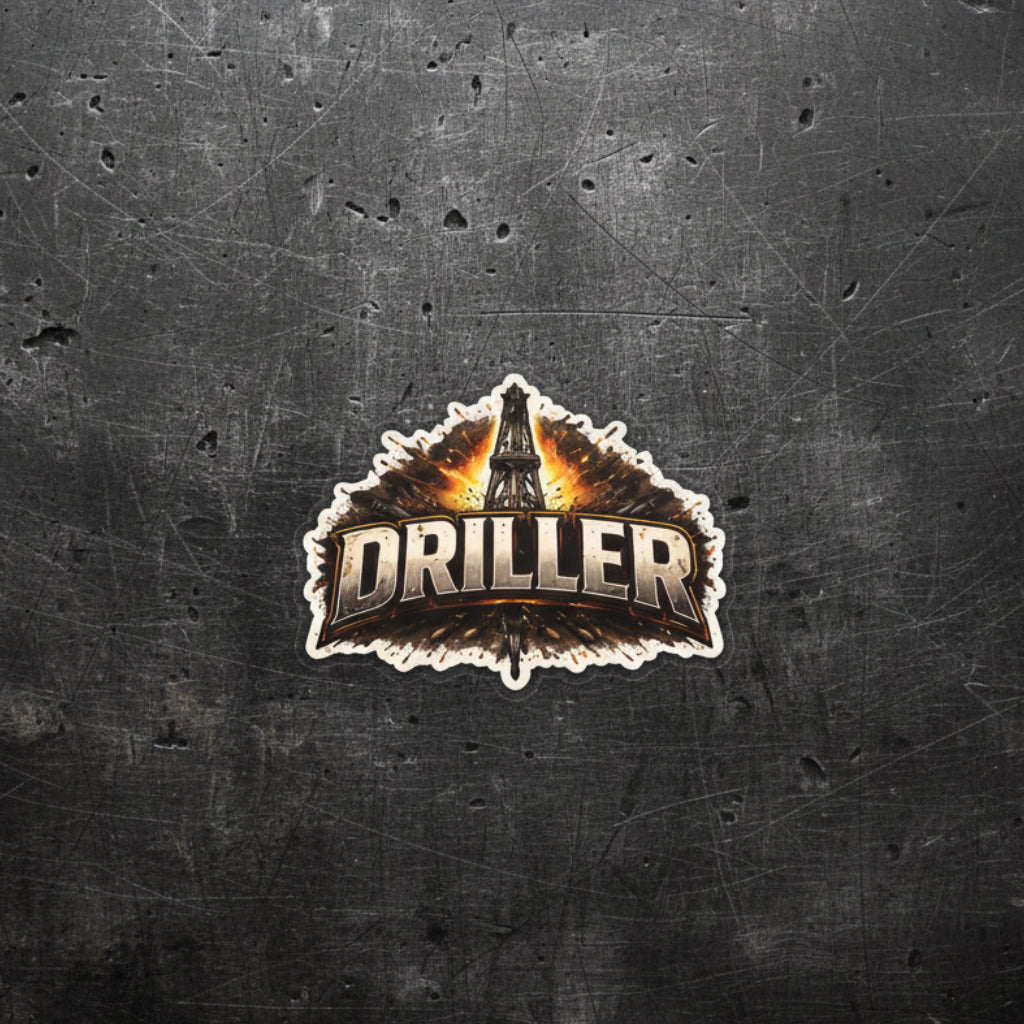Driller Sticker, Drilling Rig Hardhat Stickers – ToughNeck