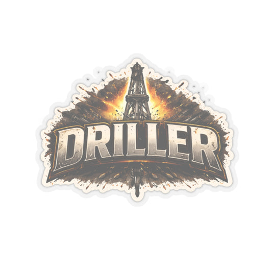 Driller Sticker, Drilling Rig Hardhat Stickers