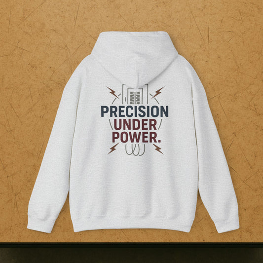 “Precision Under Power” Hoodie, Electrician Sweater