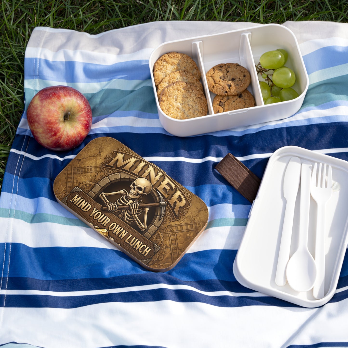 'Mind Your Own Lunch' Lunch Box, Miner Funny Food Storage