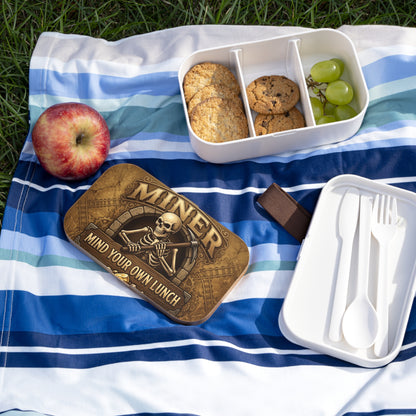 'Mind Your Own Lunch' Lunch Box, Miner Funny Food Storage