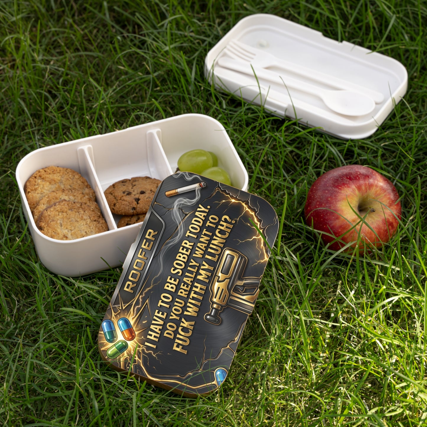 'Don't Mess With My Lunch' Lunch Box, Roofer Funny Food Storage