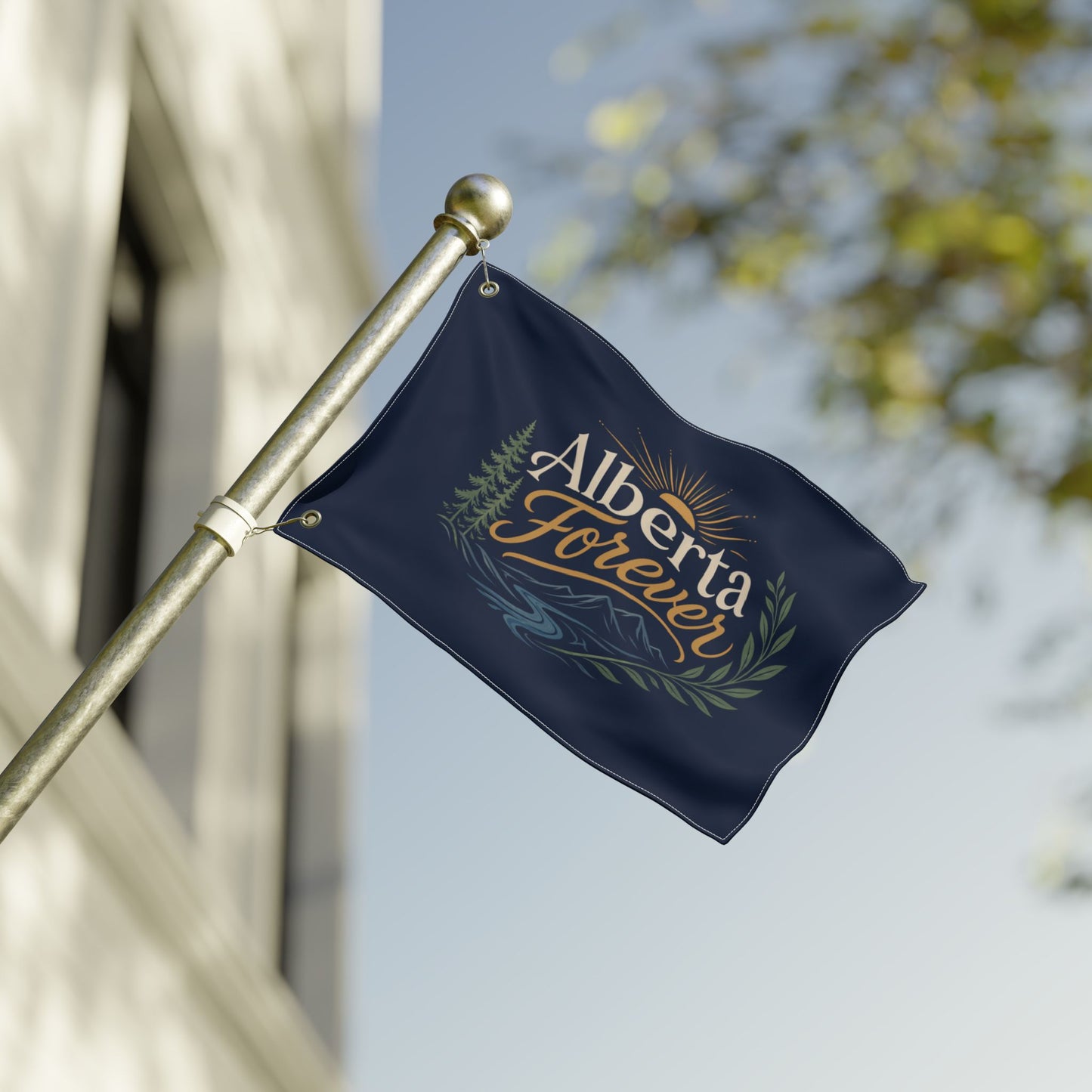 "Alberta Forever" Double-Sided Flag, Toughneck Outdoor Decorative Banner
