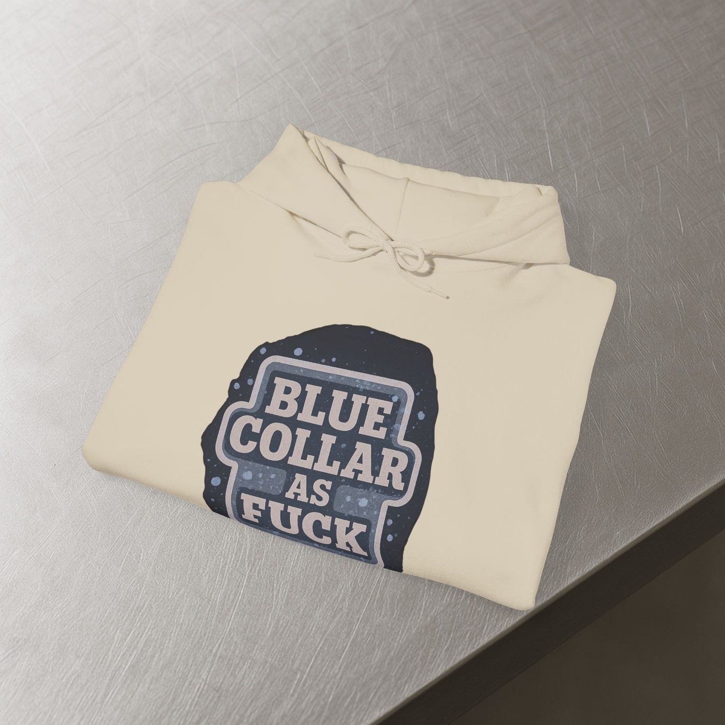 'Blue Collar As Fuck' Hoodie, Motivational Sweater