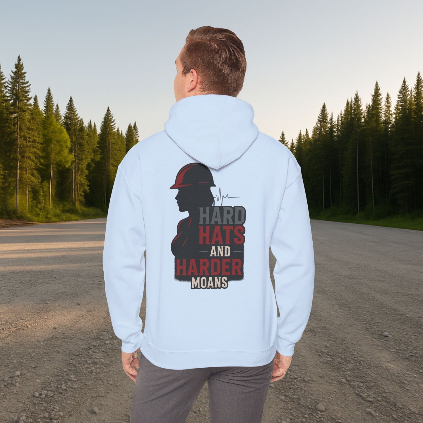 'Hard Hats and Harder Moans' Hoodie, Funny Sweater