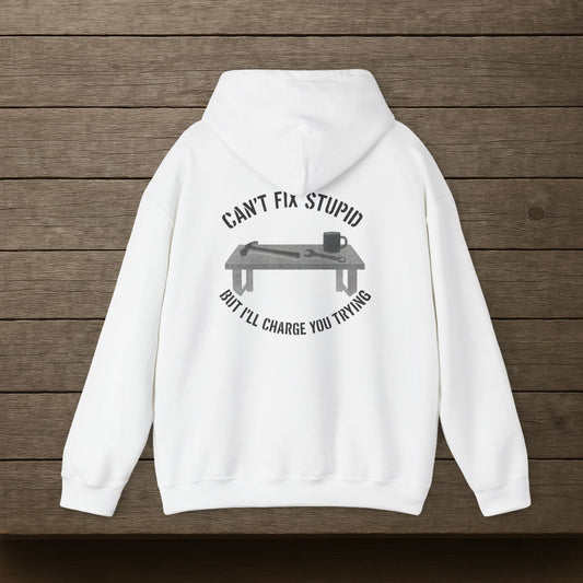 'Can’t Fix Stupid, But I’ll Charge You Trying' Hoodie, Motivational Sweater