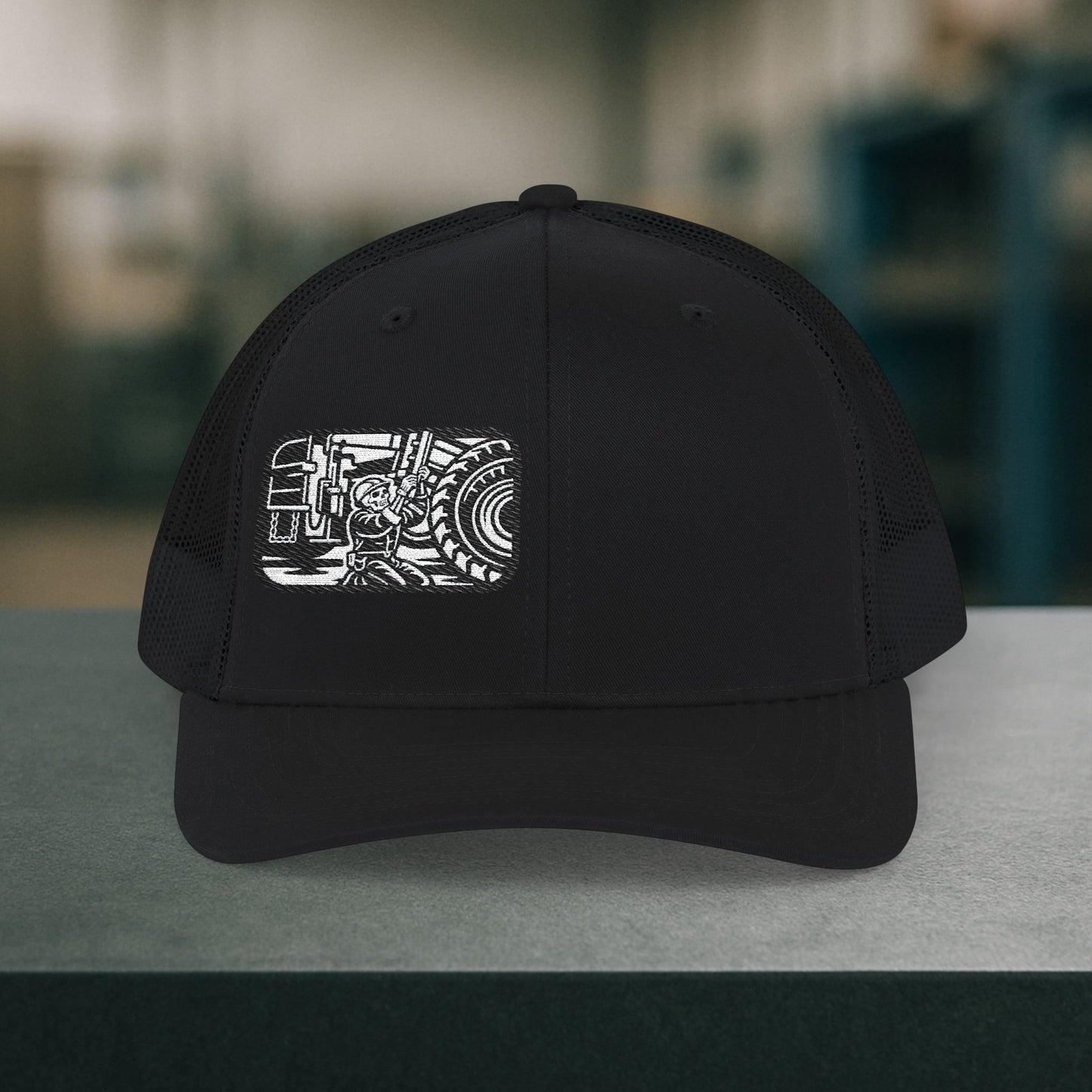Heavy Duty Mechanic Suspension Skeletal Hat, HDM Embroidered Cap