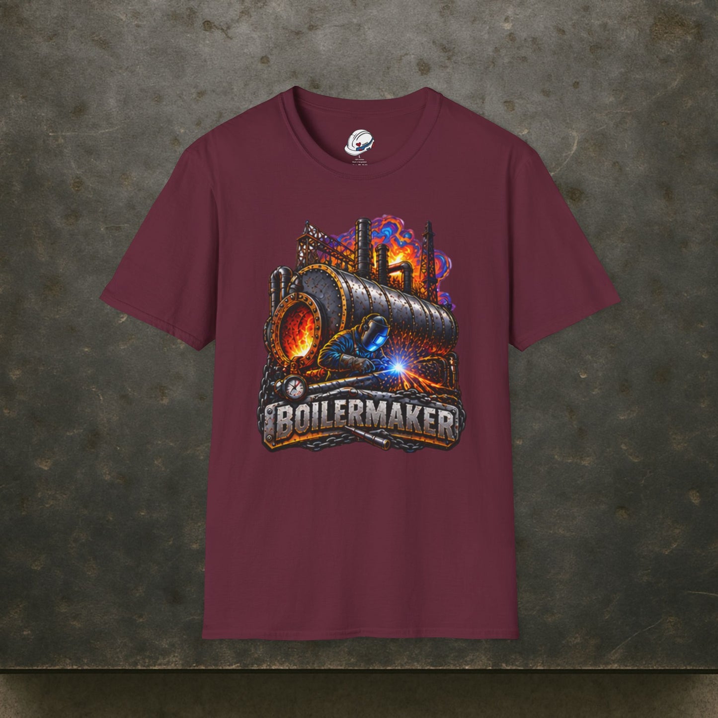 Boilermaker Fire & Steel T-Shirt, Pressure Vessel Welding Shirt