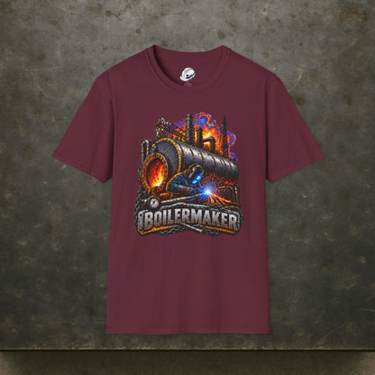 Boilermaker Fire & Steel T-Shirt, Pressure Vessel Welding Shirt