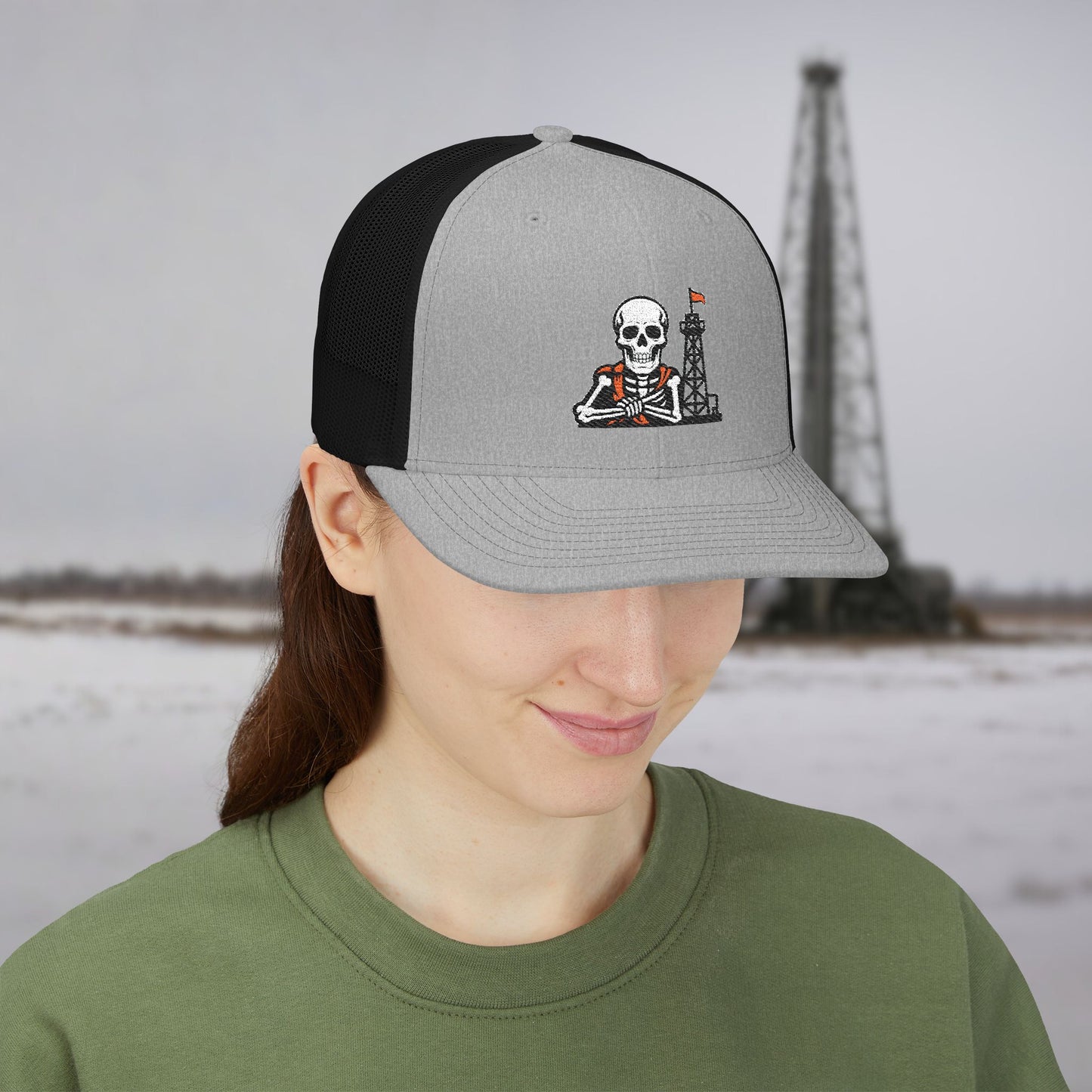 Oil Skeleton Work Hat, Oilfield All-Roles Cap
