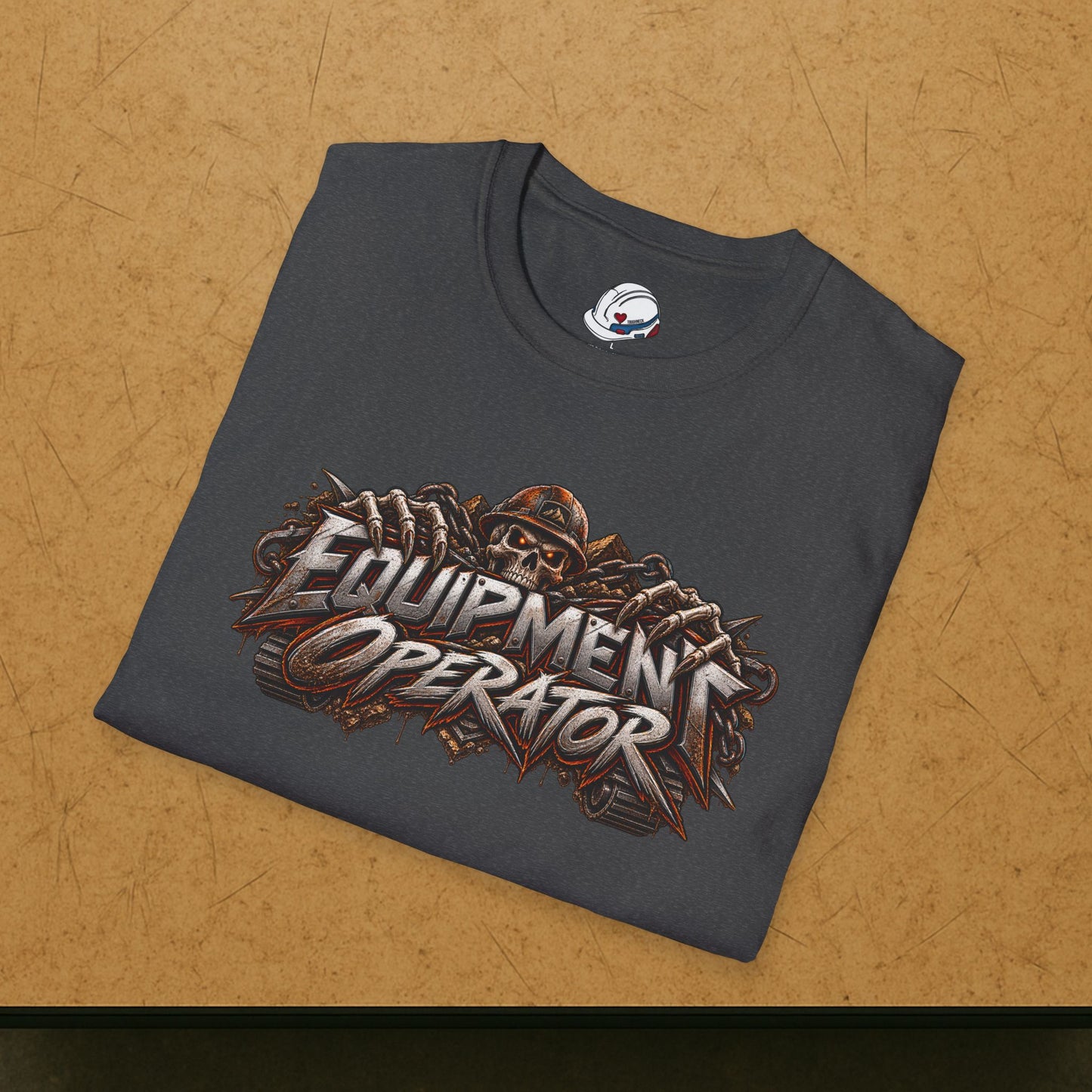 Equipment Operator Skull T-Shirt, Heavy Equipment Operator Work Shirt