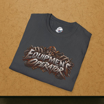 Equipment Operator Skull T-Shirt, Heavy Equipment Operator Work Shirt