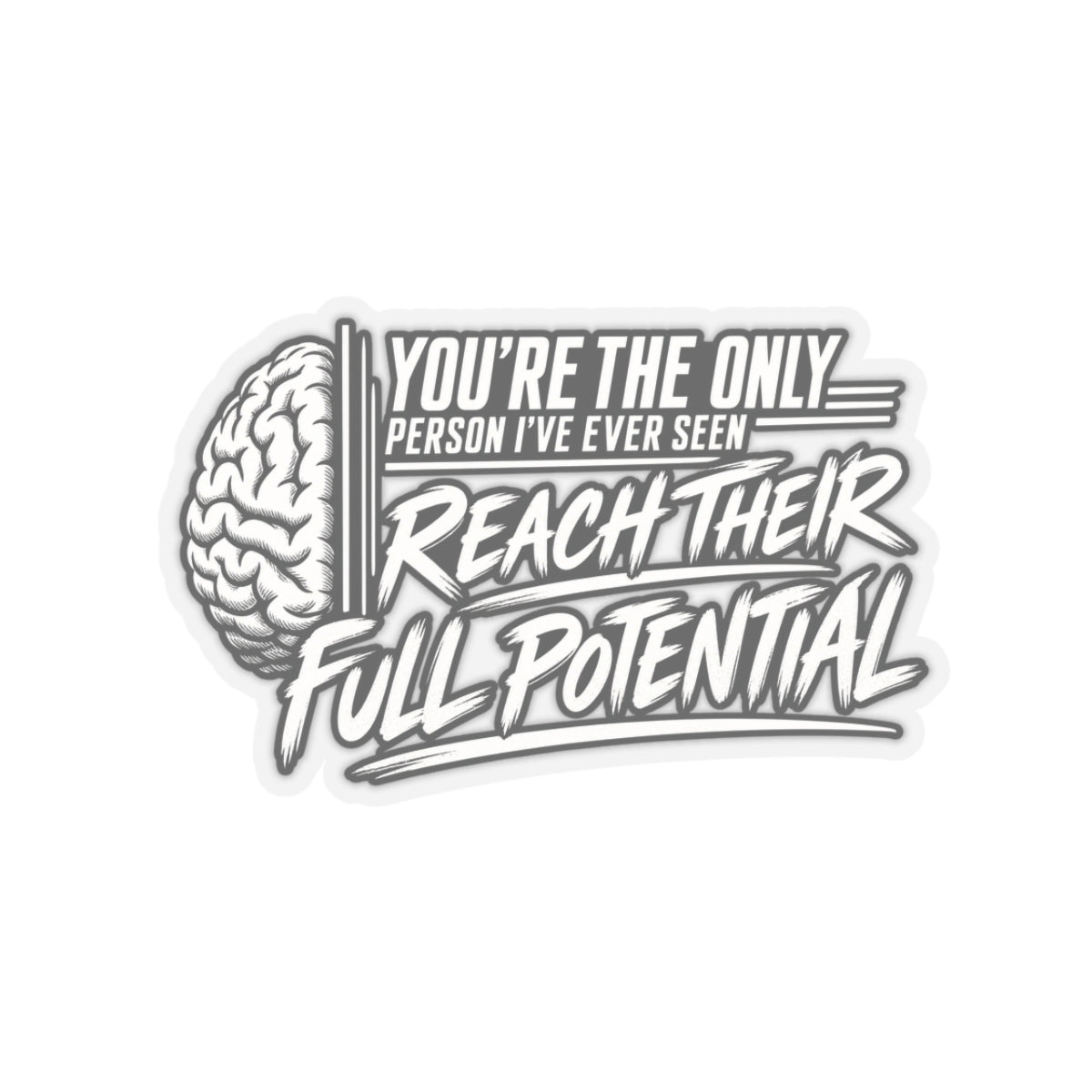 “Reach Their Full Potential” Sticker, Funny Hardhat Stickers