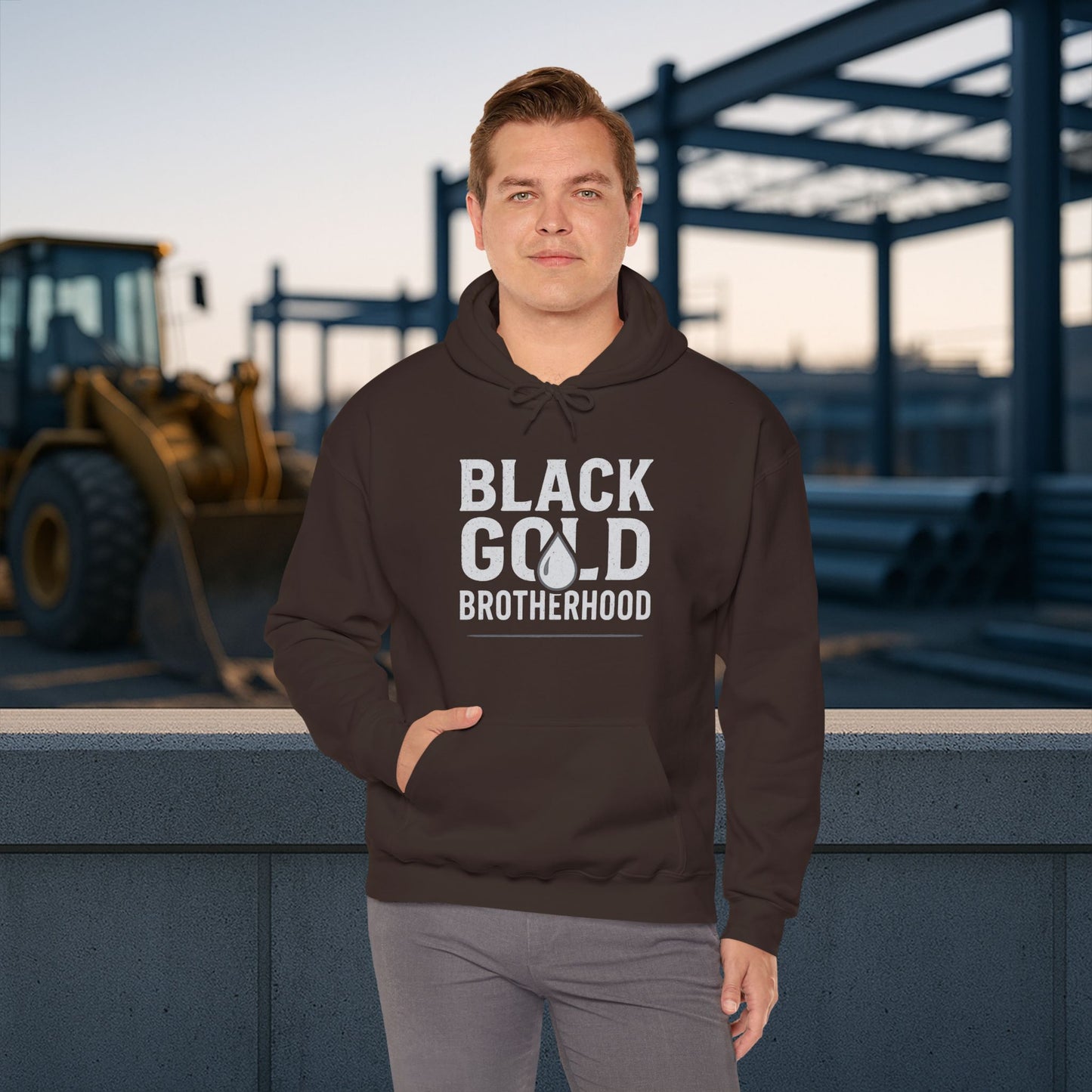 'Black Gold Brotherhood' Hoodie, Motivational Sweater
