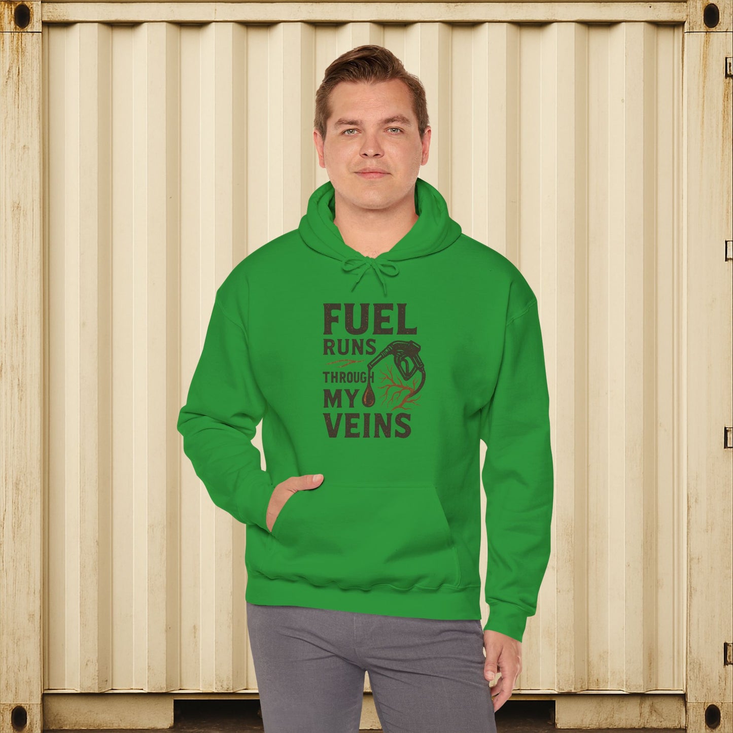 'Fuel Runs Through My Veins' Hoodie, Motivational Sweater