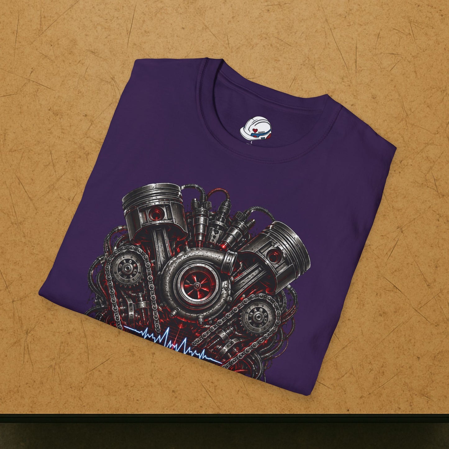 Turbocharged Engine Heart T-Shirt, Automotive Technician T-Shirt
