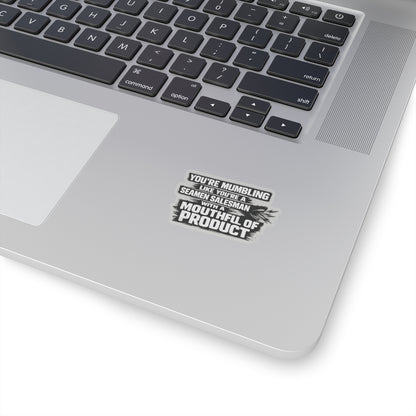 “Mumbling Seamen Salesman Mouthful” Sticker, Hard Hat Stickers