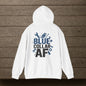 'Blue Collar AF' Men's Hoodie, Motivational Sweater