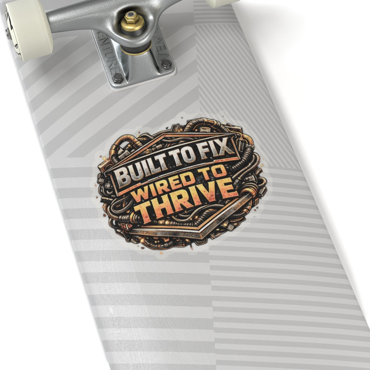Built to Fix Wired to Thrive Sticker, Heavy Duty Mechanic Hardhat Stickers