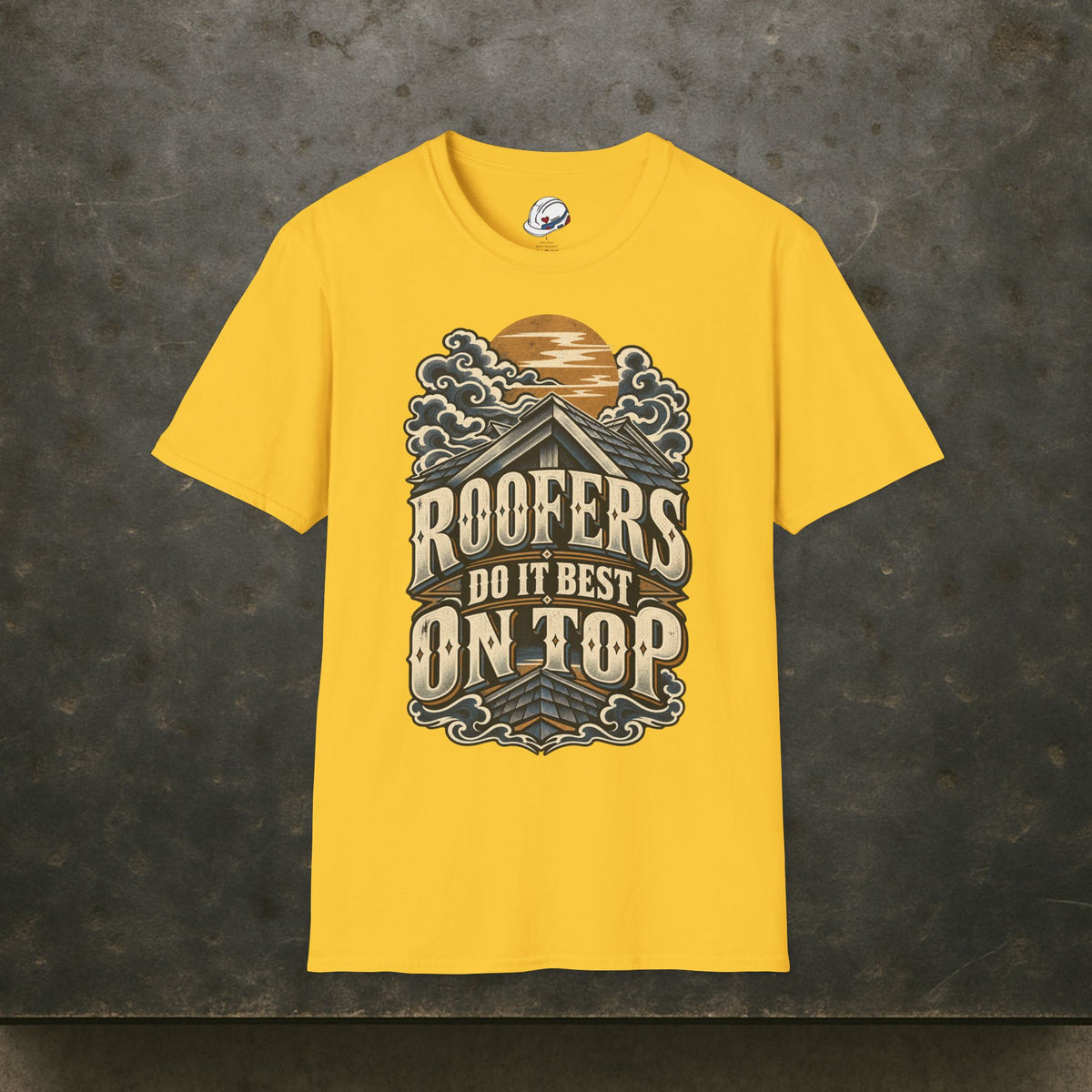 Roofers Do It Best On Top Japanese Woodblock Men's T-Shirt