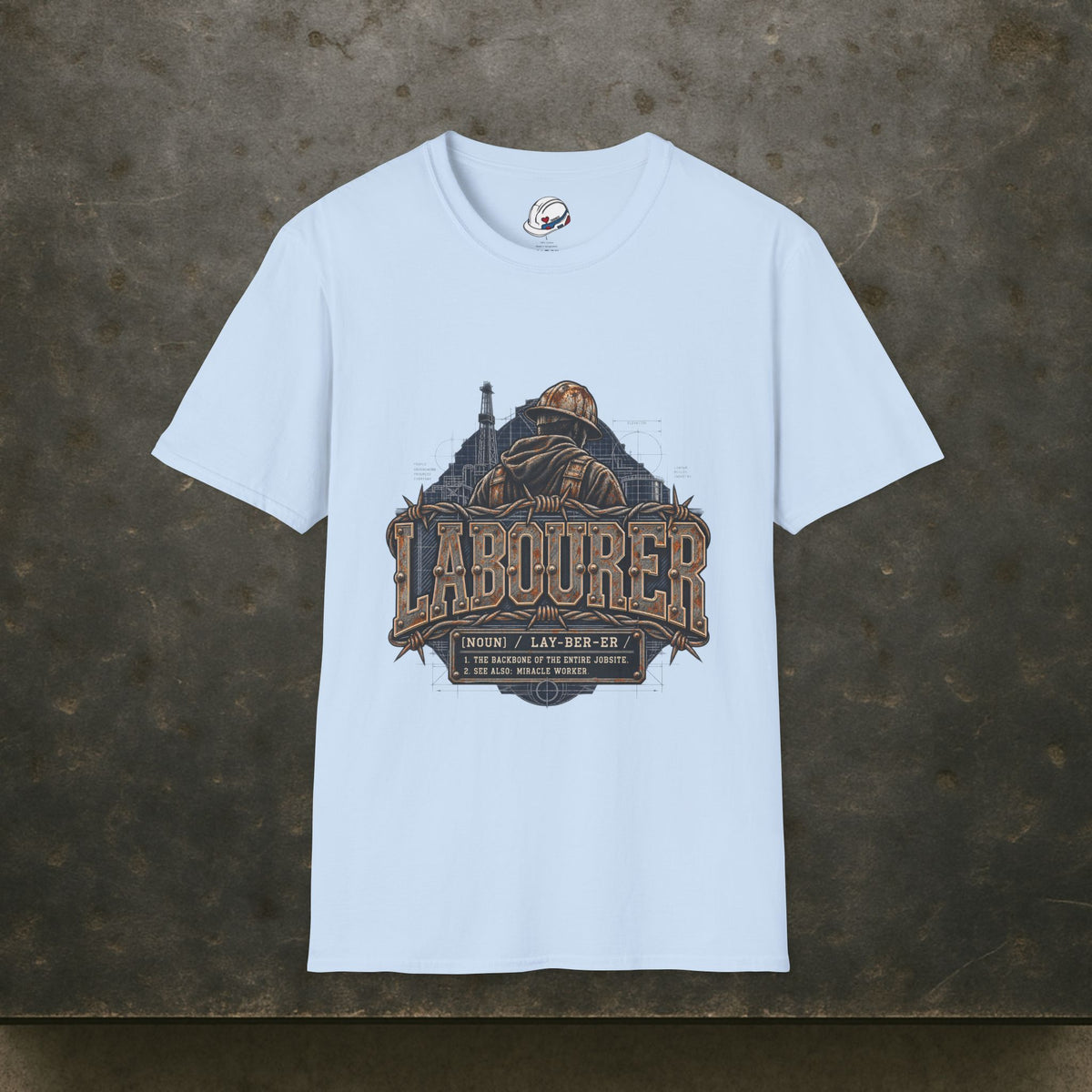 Labourer The Backbone of the Entire Jobsite Blueprint Worker T-Shirt